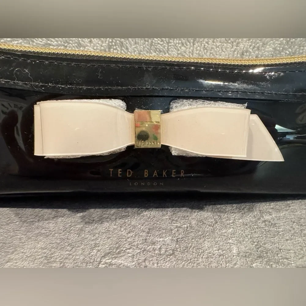 Ted Baker Black Patent Pouch with Bow
